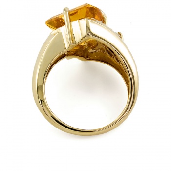 9ct gold Citrine/Topaz Ring size N